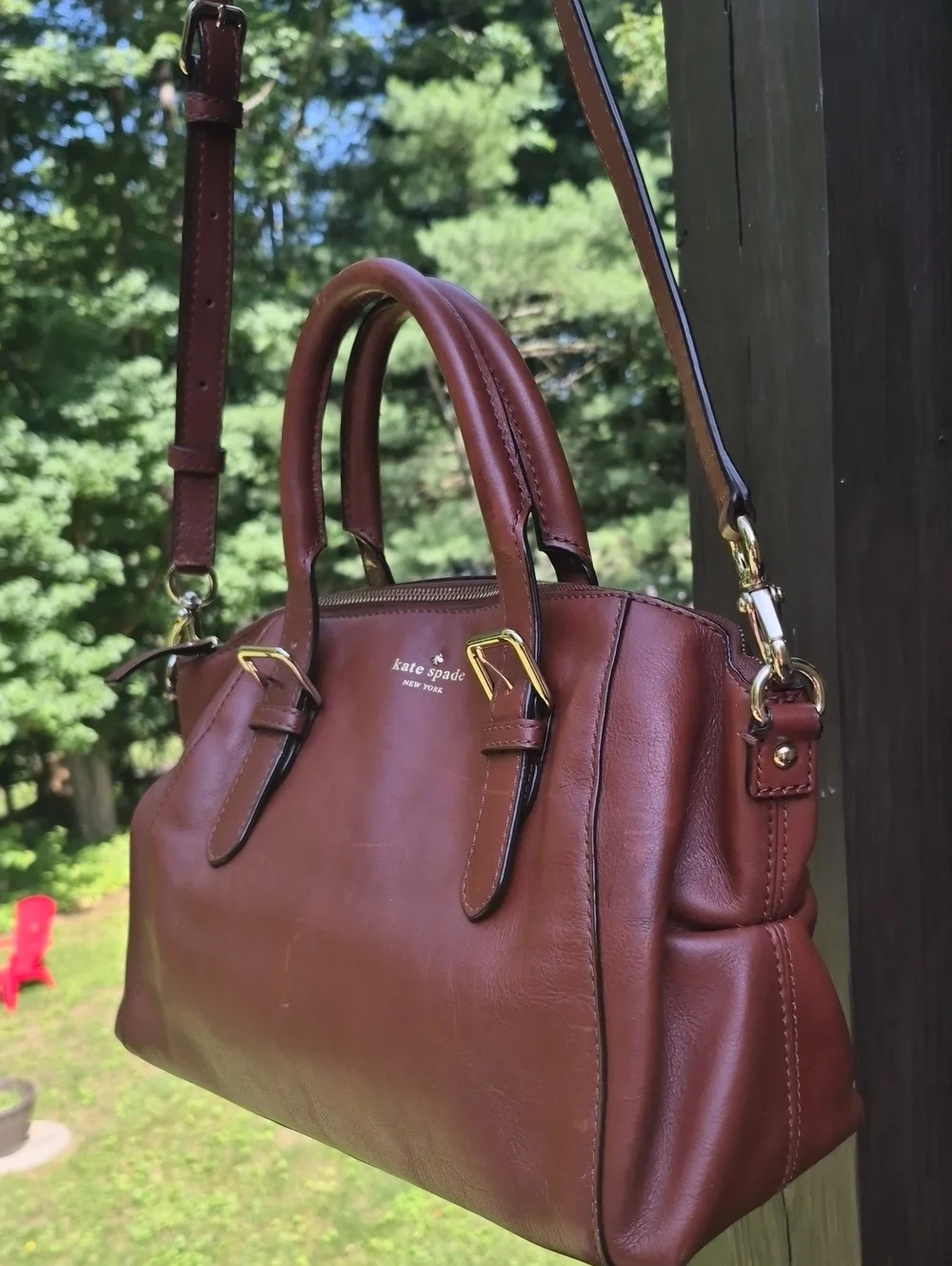 Kate Spade New York Brighton Park Sloan Small Satchel Bag Dark Roast